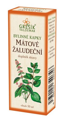 Valdemar Grešík - Natura s.r.o. Mátové žaludeční kapky 50 ml GREŠÍK-Z-35% líh, Bylinné kapky