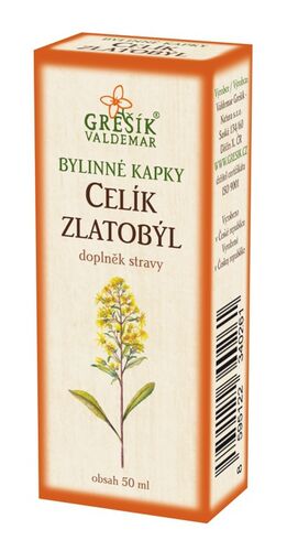 Valdemar Grešík - Natura s.r.o. Celík zlatobýl kapky 50 ml GREŠÍK-Z-40% líh, Bylinné kapky