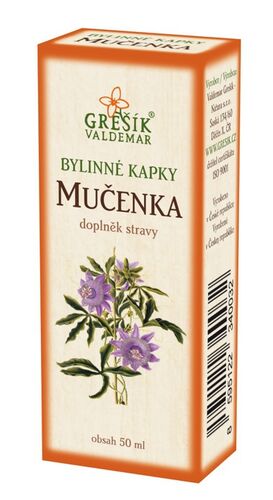 Valdemar Grešík - Natura s.r.o. Mučenka kapky 50 ml GREŠÍK-Z-40% líh, Bylinné kapky