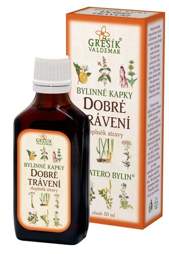 Valdemar Grešík - Natura s.r.o. Dobré trávení kapky 50 ml GREŠÍK-Z-40% líh, Devatero bylin kapky