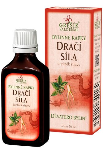 Valdemar Grešík - Natura s.r.o. Dračí síla kapky 50 ml GREŠÍK-Z-40% líh, Devatero bylin kapky