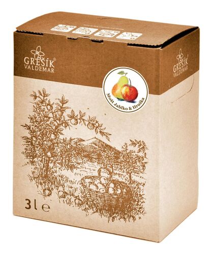 Valdemar Grešík - Natura s.r.o. Grešík Mošt Jablko & Hruška 3 l