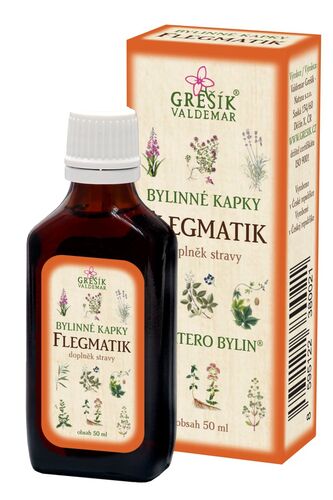 Valdemar Grešík - Natura s.r.o. Flegmatik kapky 50 ml GREŠÍK-Z-35% líh, Devatero bylin kapky