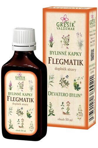 Valdemar Grešík - Natura s.r.o. Flegmatik kapky 50 ml GREŠÍK-Z-35% líh, Devatero bylin kapky