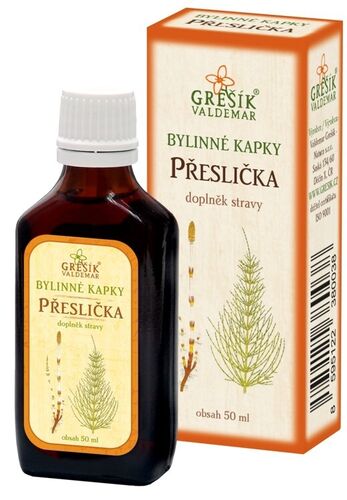 Valdemar Grešík - Natura s.r.o. Přeslička kapky 50 ml GREŠÍK-Z-35% líh, Bylinné kapky
