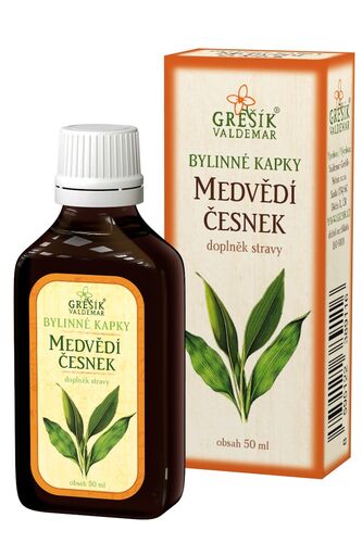 Valdemar Grešík - Natura s.r.o. Medvědí česnek kapky 50 ml GREŠÍK-Z-35% líh, Bylinné kapky