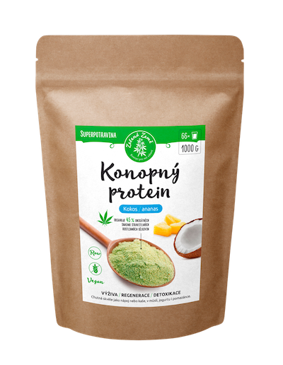 Zelená Země Konopný protein 1 kg kokos s ananasem