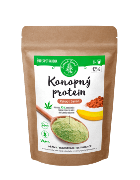 Zelená Země Konopný protein 125 g kakao s banánem