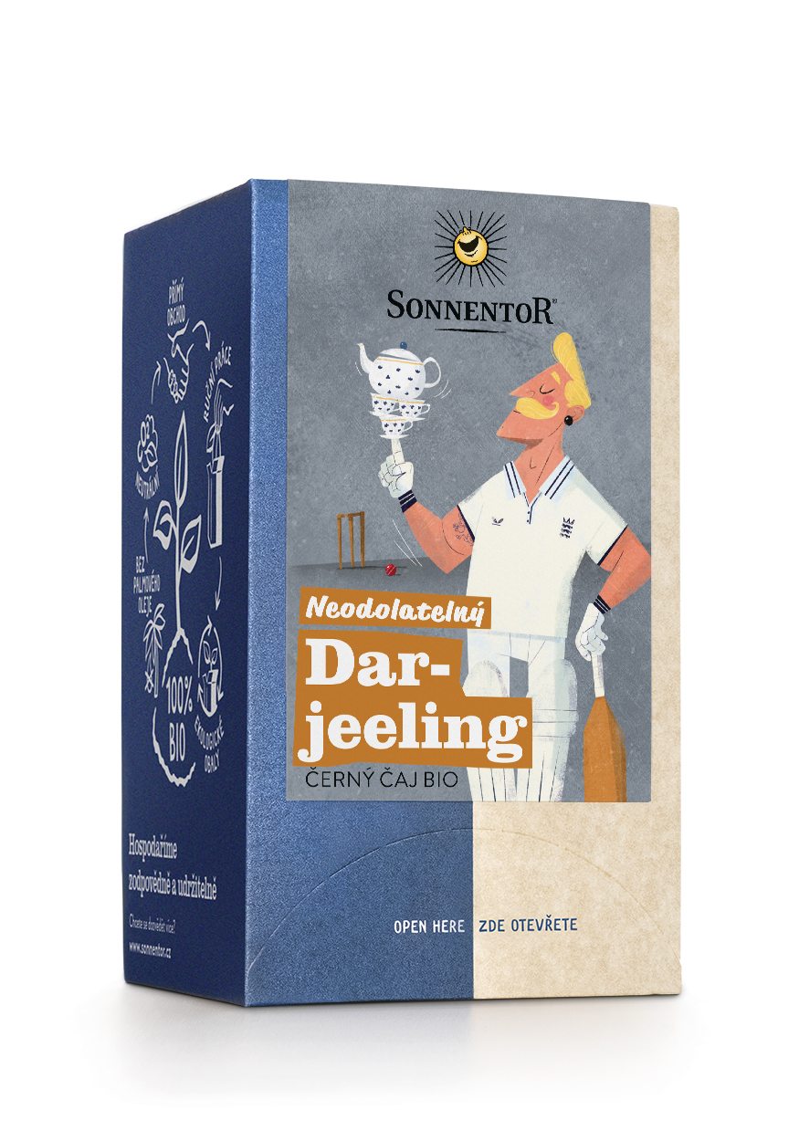 Sonnentor Neodolatelný Darjeeling bio, černý čaj, 27 g porc. dvoukomorový