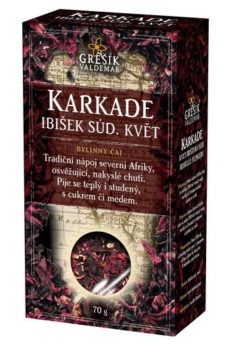 Valdemar Grešík - Natura s.r.o. Karkade (ibišek súd.) 70 g krab. GREŠÍK Čaje 4 světadílů