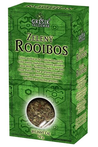 Valdemar Grešík - Natura s.r.o. Zelený Rooibos 70 g krab. GREŠÍK Čaje 4 světadílů