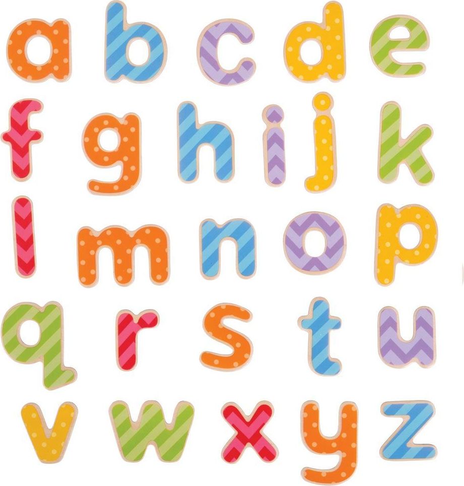 Bigjigs Toys Magnetická barevná abeceda (malá písmena)