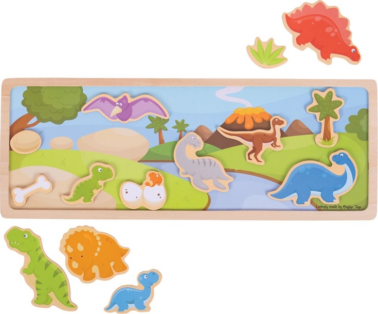 Bigjigs Toys magnetické puzzle dinosauři