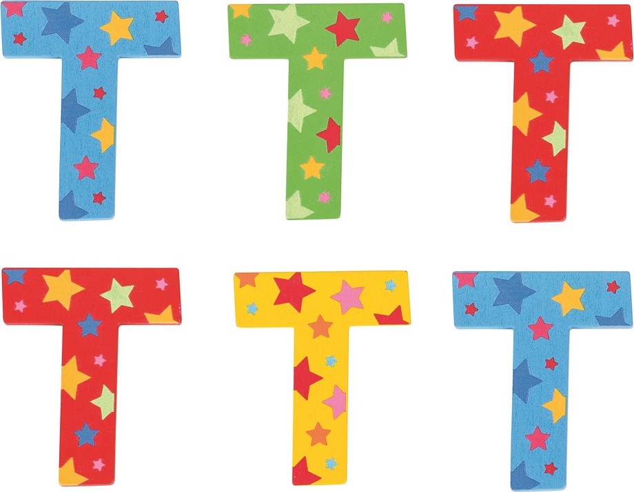 Bigjigs Toys Hvězdičkové písmenko T