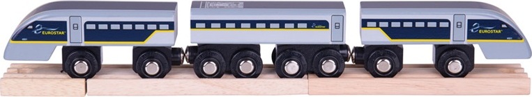 Bigjigs Rail Rychlík Eurostar E320 + 3 koleje