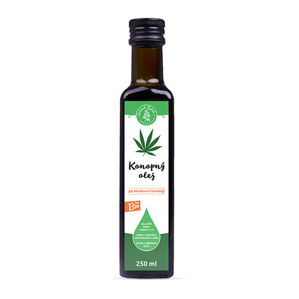 Zelená Země Konopný olej BIO 250 ml