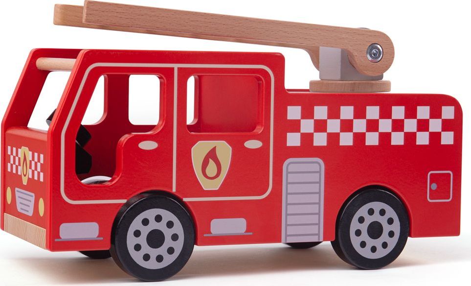 Bigjigs Toys Dřevěné hasičské auto