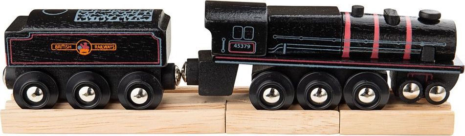 Bigjigs Rail Dřevěná replika lokomotivy Black 5 engine
