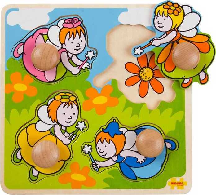 Bigjigs Toys Vkládací puzzle víly