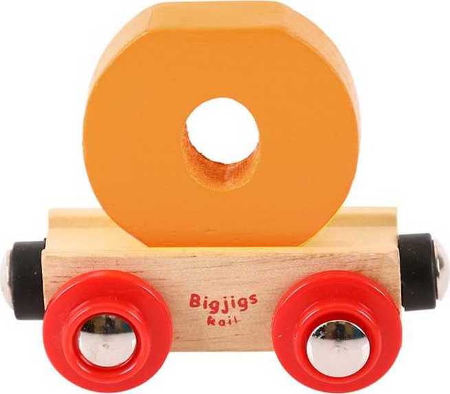 Bigjigs Rail Vagónek dřevěné vláčkodráhy - Písmeno O