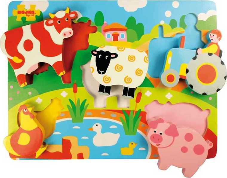 Bigjigs Toys Vkládací puzzle farma