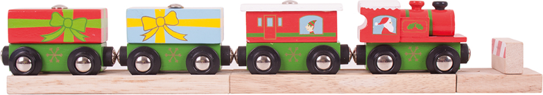 Bigjigs Rail Vánoční vláček + 3 koleje