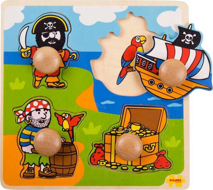 Bigjigs Toys Vkládací puzzle piráti