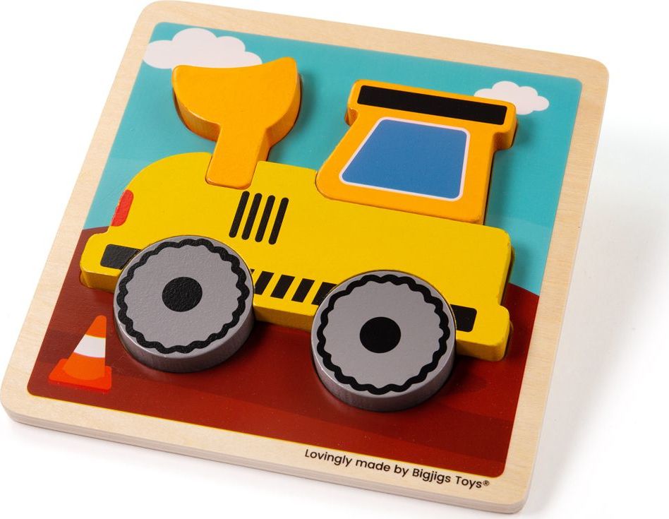 Bigjigs Toys Vkládací puzzle Bagr
