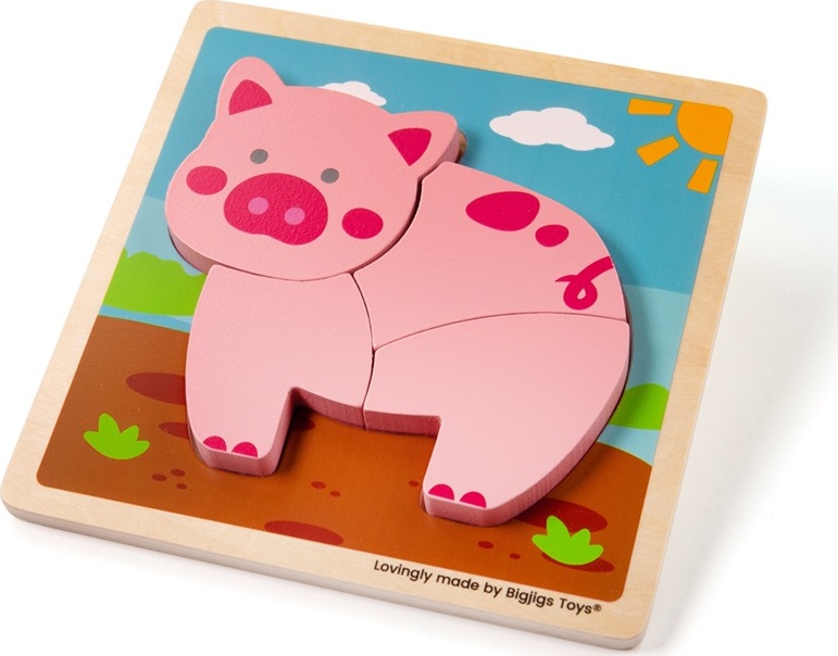 Bigjigs Toys Vkládací puzzle Prasátko