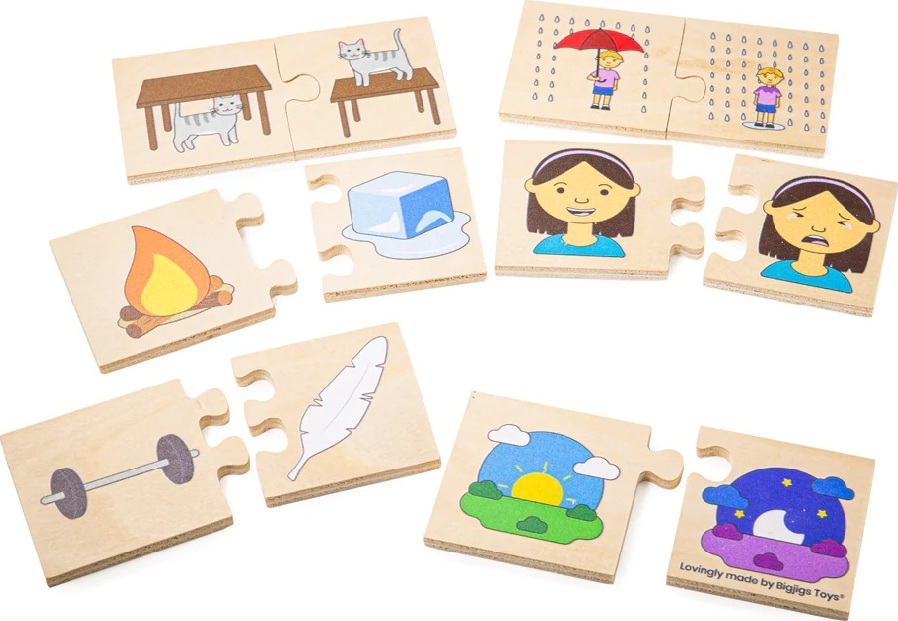 Bigjigs Toys Didaktické puzzle Protiklady