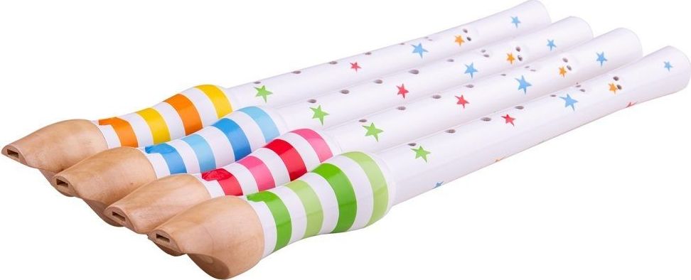Bigjigs Toys Dřevěná flétna 1ks zelená
