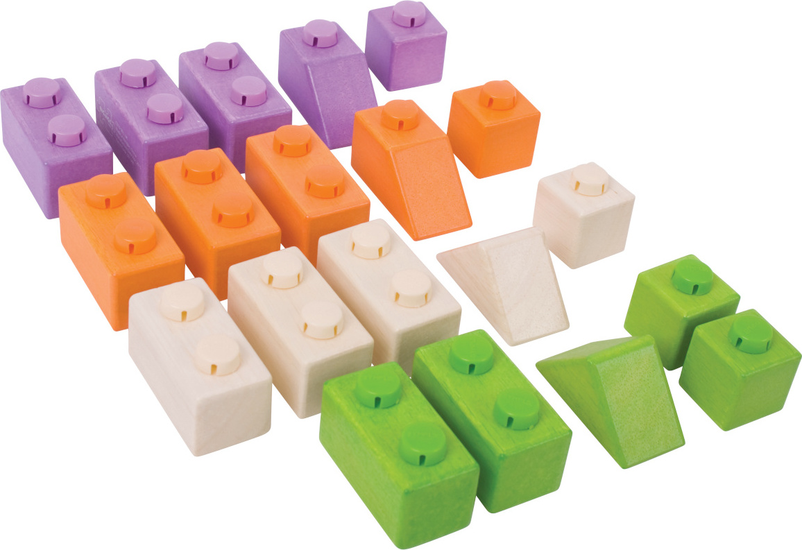 Bigjigs Baby Dřevěné Spojkostky Basic set