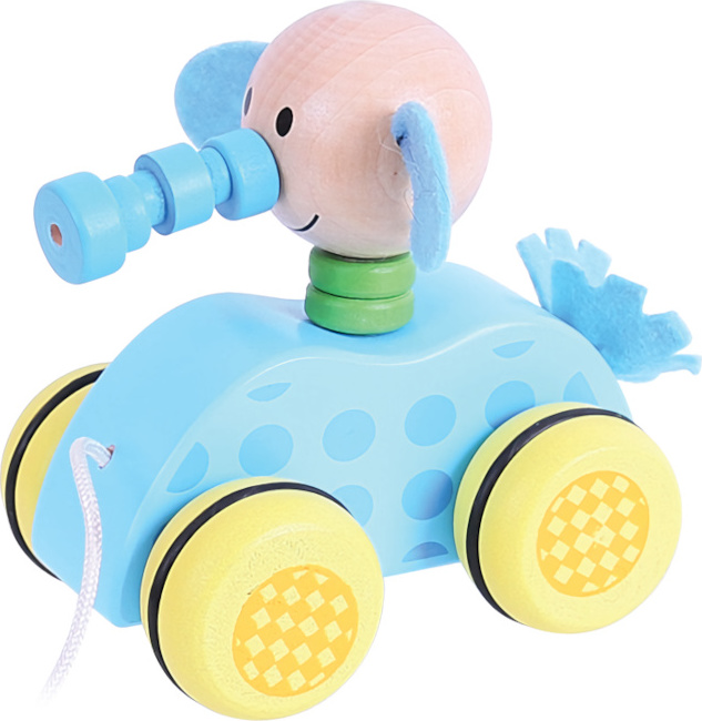 Bigjigs Toys Tahací hračka na provázku slůně