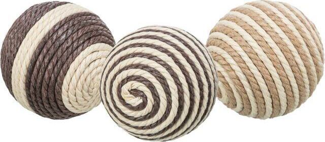 TRIXIE Provázkové míčky - hnědo-béžové 4,5 cm