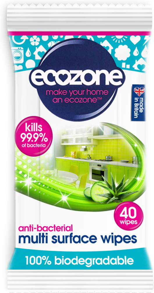 ECOZONE čistící ubrousky 40ks antibakteriální
