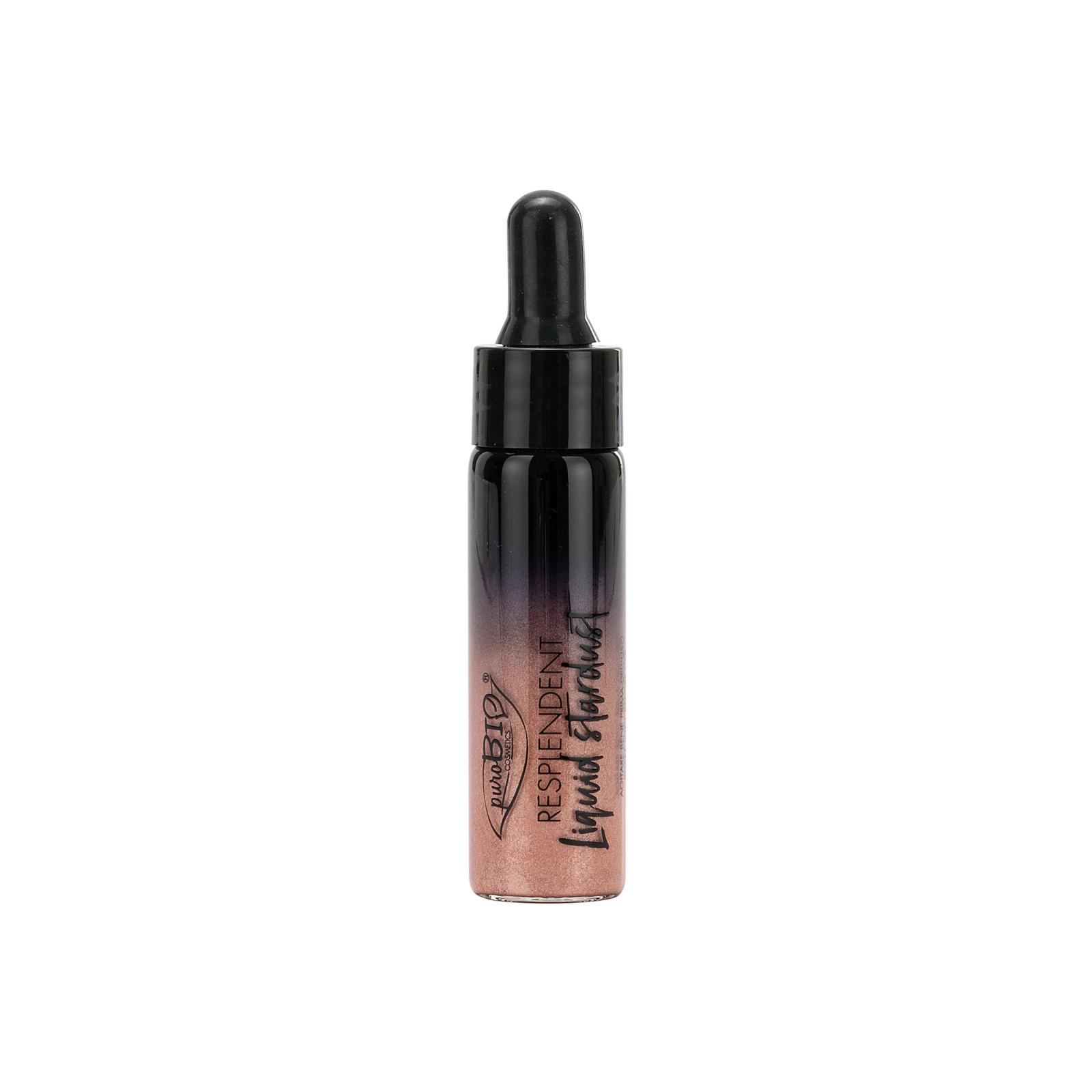 puroBIO cosmetics Tekutý rozjasňovač Stardust, růžově zlatá 2 12 ml