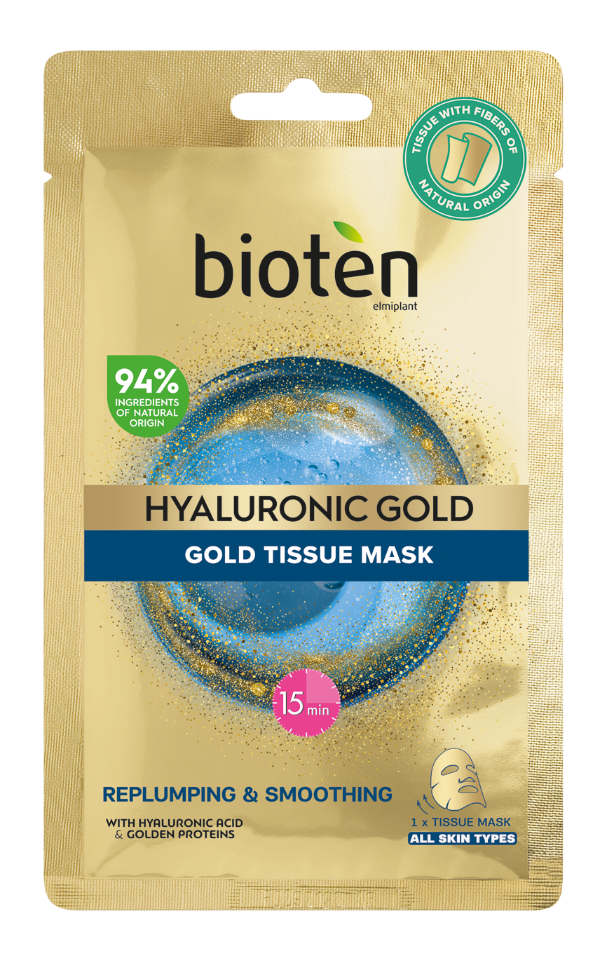 BIOTEN Hyaluronic Gold pleťová maska, 1 ks