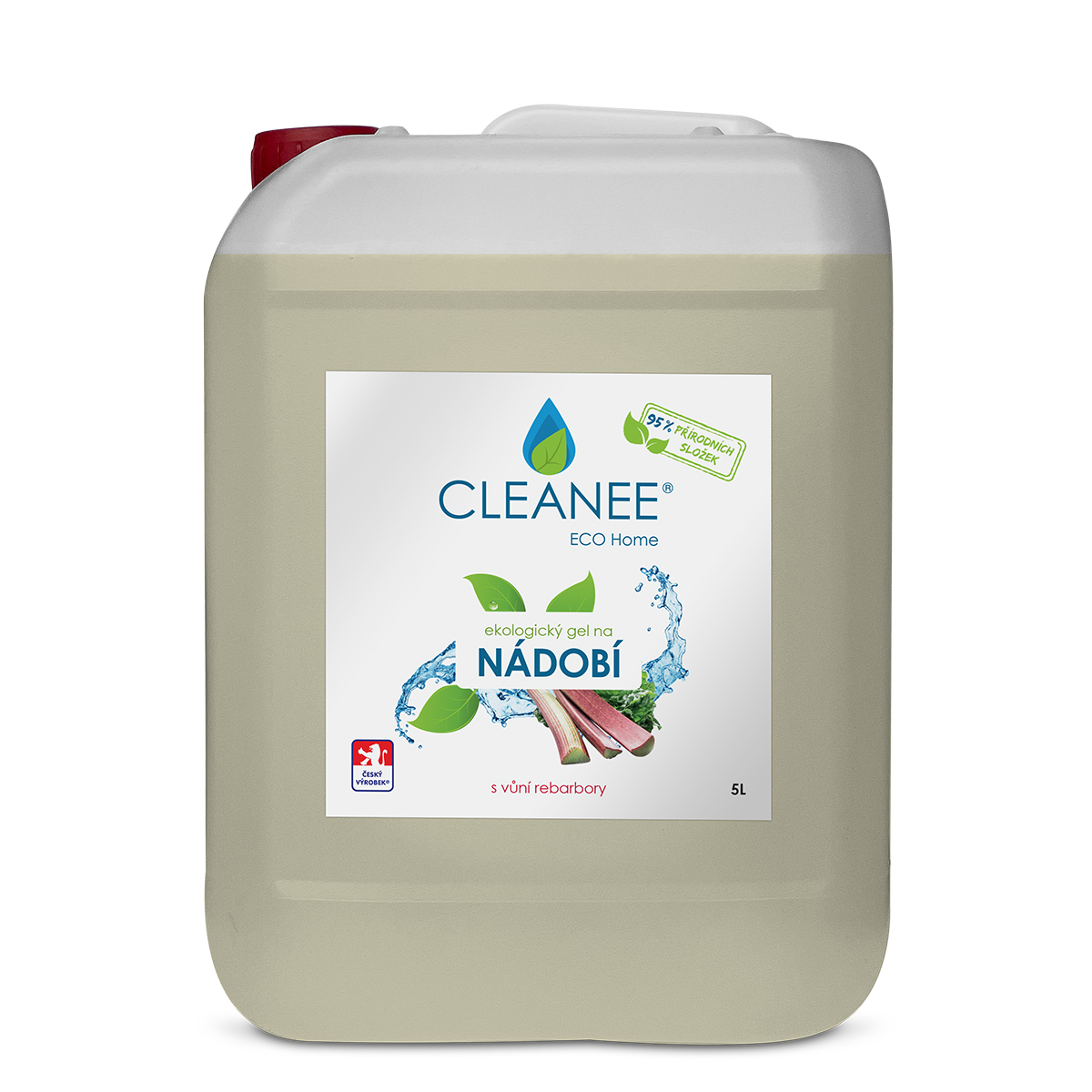 CLEANEE EKO gel na NÁDOBÍ s vůní rebarbory 5 L
