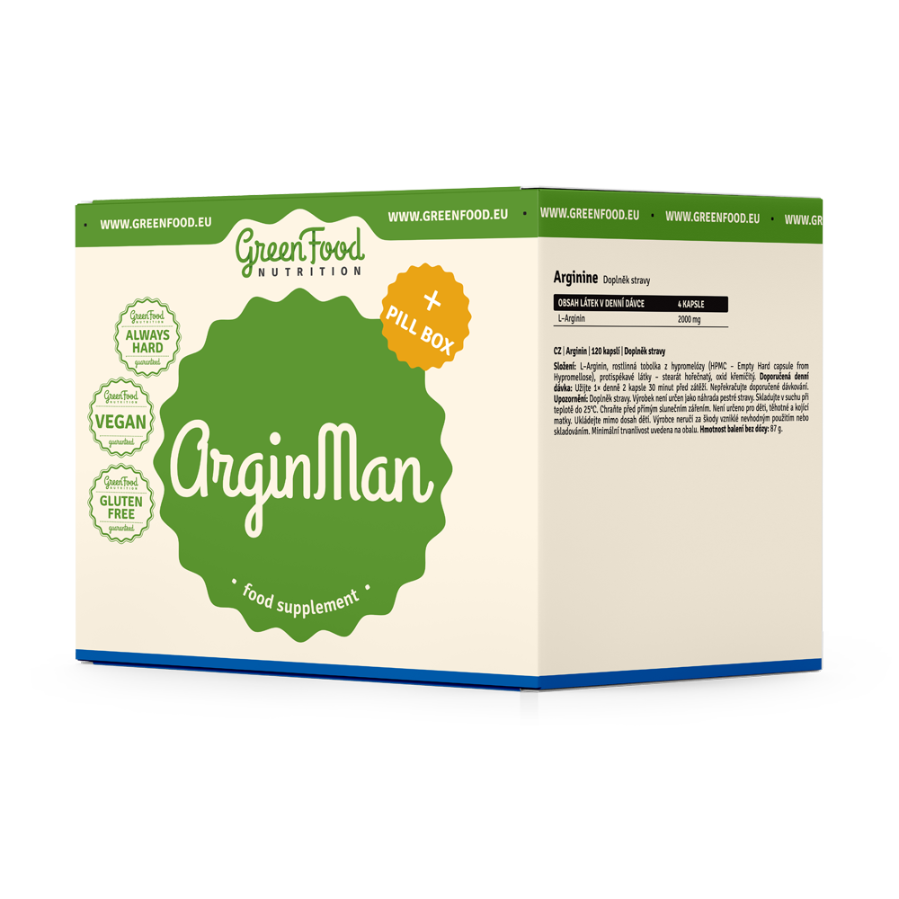 GreenFood Nutrition ArginMan + Pillbox