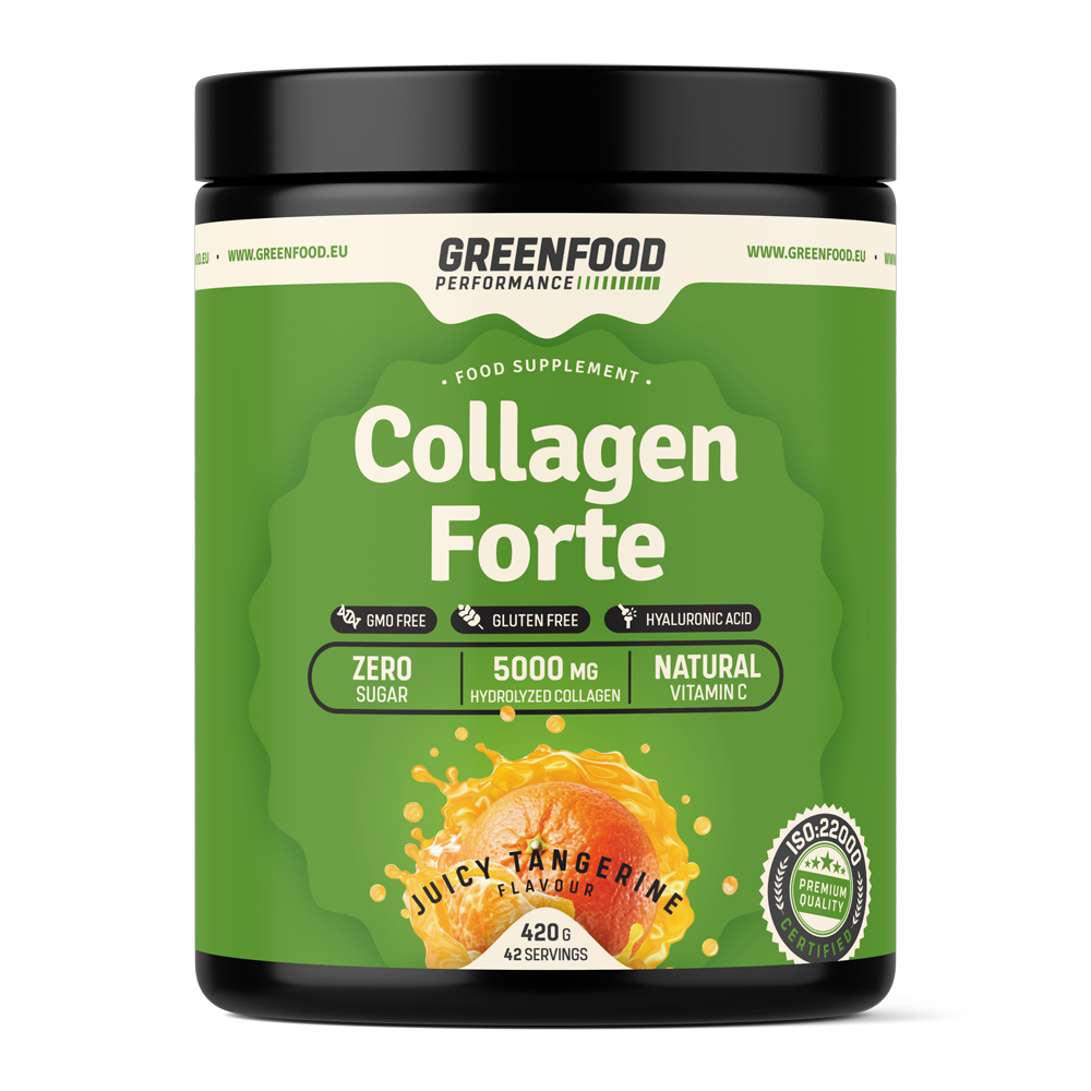 GreenFood Nutrition Collagen Forte 180 g příchuť: Mandarinka