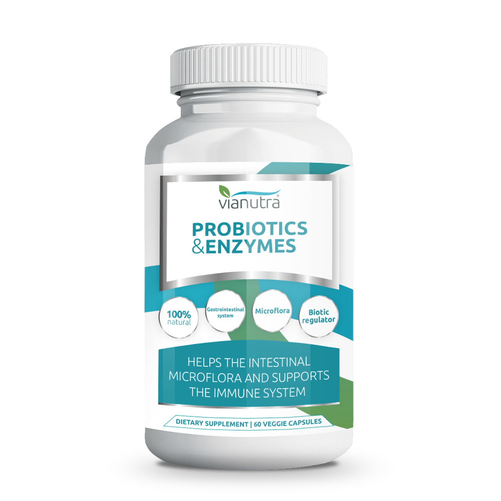 Vianutra Probiotics & Enzymes Vianutra, 60 kapslí