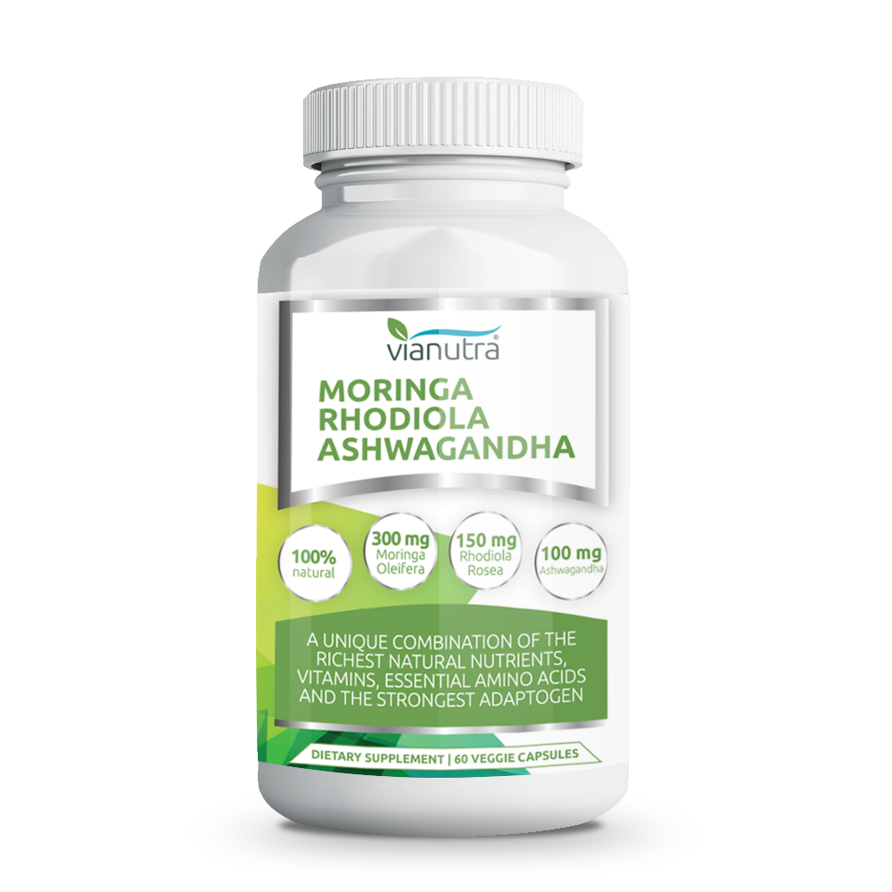 Vianutra Moringa Rhodiola Ashwagandha Vianutra, 60 kapslí