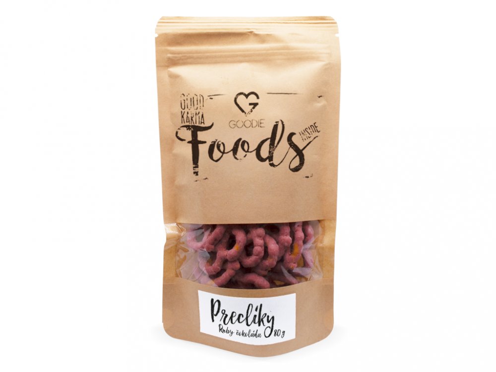 GOODIE Preclíky v ruby čokoládě 80 g