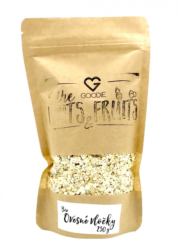 Goodie BIO Ovesné vločky bezlepkové celé / Gluten-free Oat Flakes - whole grain 250 g