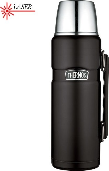THERMOS Termoska na nápoje s madlem - matně černá 1,2