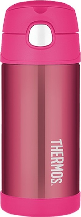 THERMOS Dětská termoska s brčkem - růžová 0,355
