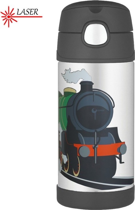 THERMOS Dětská termoska s brčkem - vlak 0,355