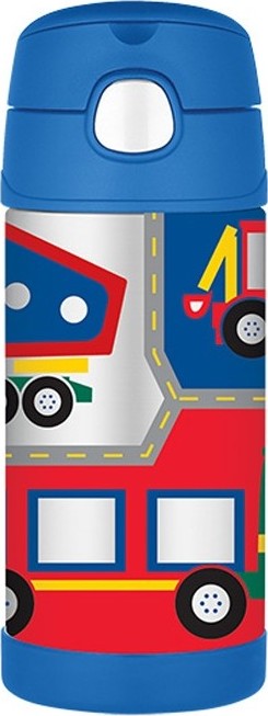 THERMOS Dětská termoska s brčkem - stavební stroje 0,355