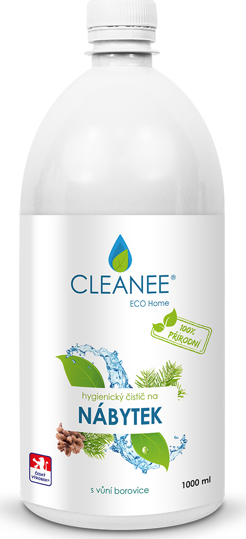 CLEANEE EKO hygienický čistič na NÁBYTEK vůně borovice 1L - náhradní náplň