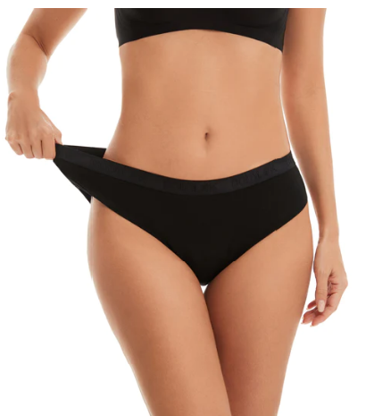 BODYLOK Menstruační kalhotky Bambus black - střední menstruace Velikost: XL